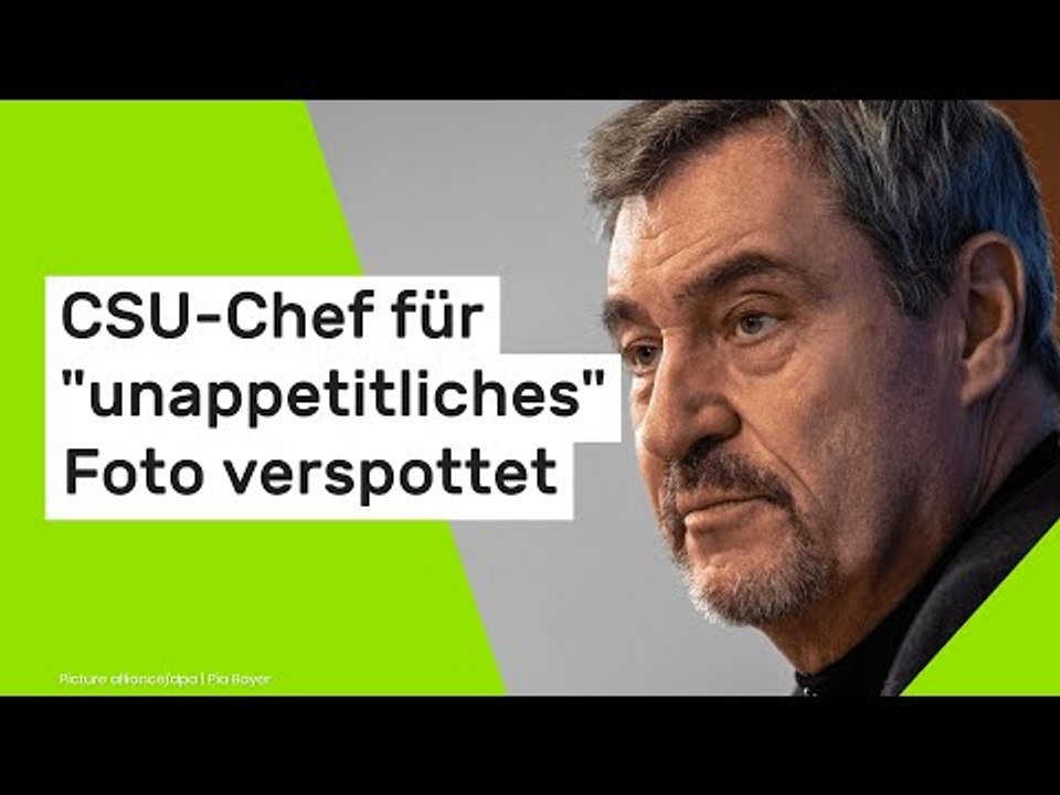 Markus Söder: Schrumpel-Alarm im Auto - CSU-Chef für 'unappetitliches' Foto verspottet