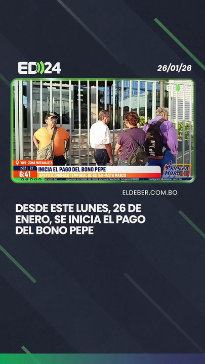 DESDE ESTE LUNES, 26 DE ENERO, SE INICIA EL PAGO  DEL BONO PEPE