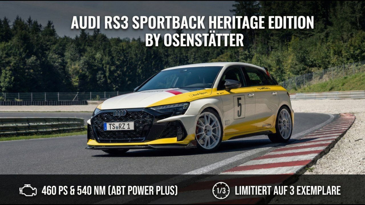 Sondermodell mit Sanremo-DNA: Audi RS3 Heritage Edition by Osenstätter im Fokus