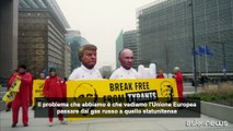 Mega gonfiabili di Trump e Putin: protesta di Greenpeace a Bruxelles