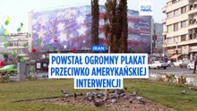 Irańskie władze prezentują nowy billboard w Teheranie ostrzegający USA przed podjęciem działań militarnych