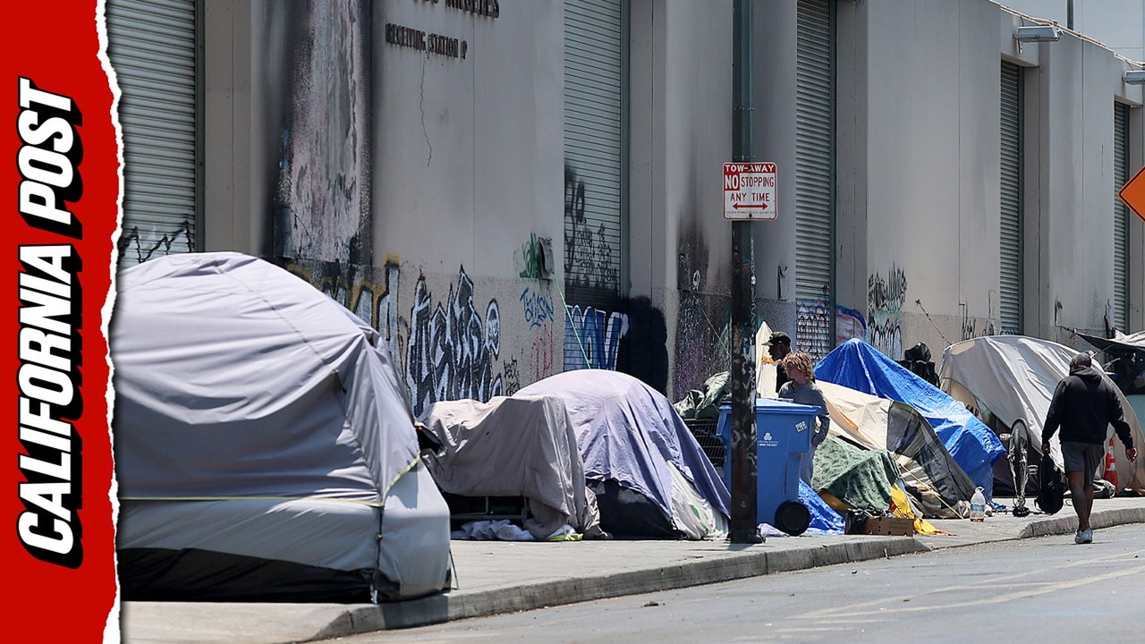 Homeless encampments line the streets of Los Angeles