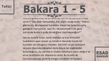 Esad Mansur - Bakara Suresi Tefsiri 1-5