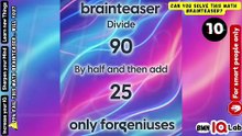 #OnlyForGeniuses 🧠💡Can you solve This Math Brainteaser? 🤯
