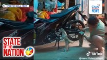Pusang tila katulong sa pagbutingting ng motorsiklo, kinaaliwan | SONA