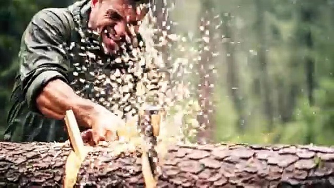 Cozy Forest Survival Shelter Build | Silent Bushcraft ASMR in Heavy Rain