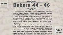 Esad Mansur - Bakara Suresi Tefsiri 44-46