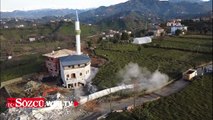 Rize'de arazi anlaşmazlığı üzerine köylüler yeni cami yaptırdı, eskisi yıkıldı