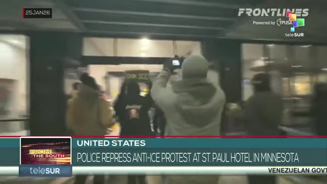 United States, police repress anti-ice protest at St. Paul hotel in Minnesota