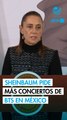 Sheinbaum envía carta al presidente de Corea del Sur para pedir más conciertos de BTS en México