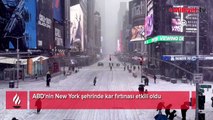 New York'ta kar fırtınası etkili oldu