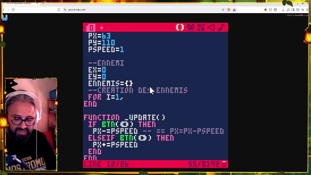 02 - Débuter avec PICO-8 - Les ennemis