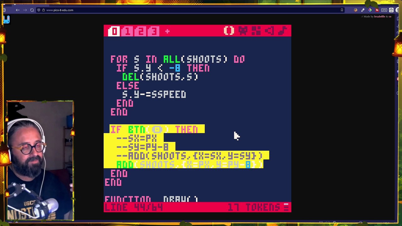 04 - Débuter avec PICO-8 - Nettoyage du code