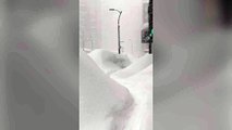 A massive snowstorm paralyzes Sapporo, Japan