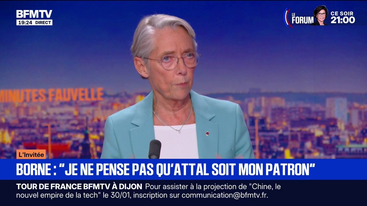 "Un parti politique doit être un collectif qui prépare un projet au service des Français et pas un outil de communication personnel", déclare Élisabeth Borne