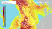 Damaging winds will affect the extreme southwest of the UK