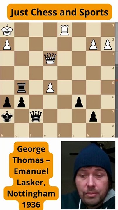 Emanuel Lasker gana un peon y vence a Thomas (1936)