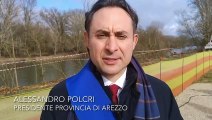 Arezzo, la prima pietra del nuovo ponte che attraverserà l'Arno: 