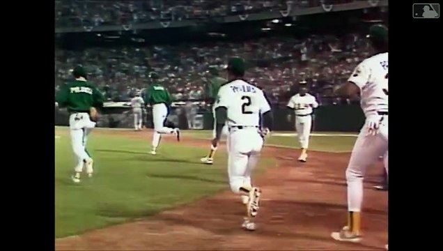 Dennis Eckerlsey picks up his third save of the series,strikes out Jim Rice (1988 ALCS Game 3)