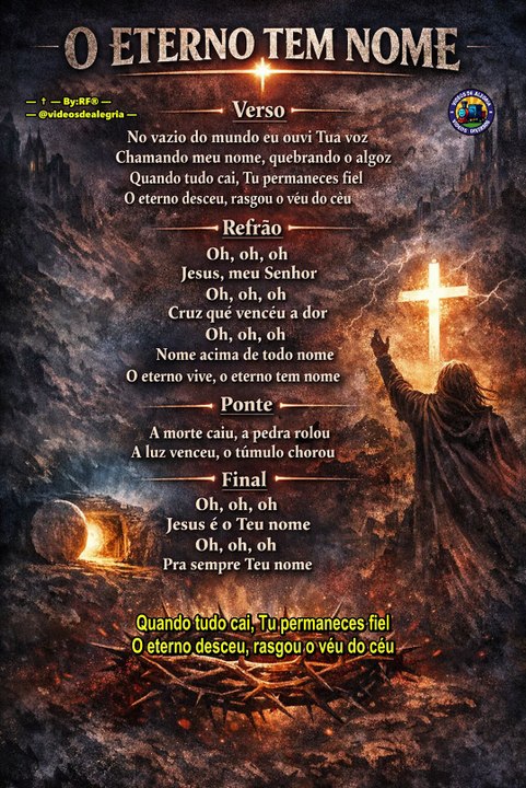 O Eterno Tem Nome — ✝ — #shorts #Jovenspregadores #espiritualidade #Deus #motivacao #religiao #Fé #AmorDeCristo #Gratidão #viral #instavideo #trending #dicas #entretenimento — @videosdealegria — By:RF® —