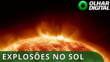 Vídeo raro revela três erupções solares em eclipse artificial
