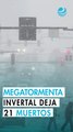 Megatormenta invernal causa al menos 21 muertes en EU y cortes de energía