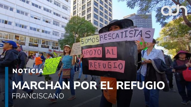 Activistas marchan en CDMX y exigen la devolución del predio del Refugio Franciscano