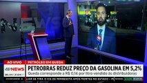 Petrobras reduz preço da gasolina em 5,2% para distribuidoras