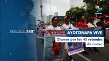 Ciudadanos exigen justicia por la desaparición de los 43 normalistas de Ayotzinapa