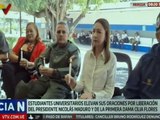 Estudiantes de la UNES en Aragua elevaron plegarias por la liberación del Presidente Maduro