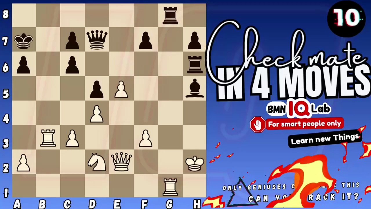 #OnlyForSharpMinds 🧠 Can you checkmate in 4 moves? (P.24) (White to play)♟️