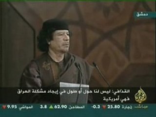 Kadafi parle au arabes