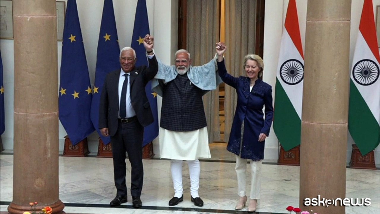 I leader europei da Modi: Ue e India firmano mega accordo commerciale