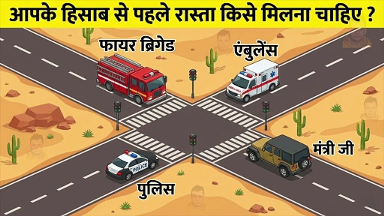99% People Fail! 😱 Who should go first: Ambulance or Fire Brigade? 🚑 🚒 #Riddle