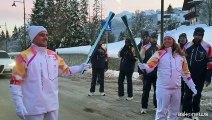 La Fiamma Olimpica a Cortina sulle piste da sci e bob