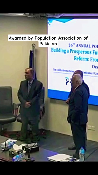 Awarded by Population Association of Pakistan