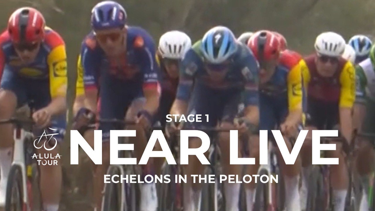 Echelons in the peloton  - Stage 1 - The AlUla Tour 2026