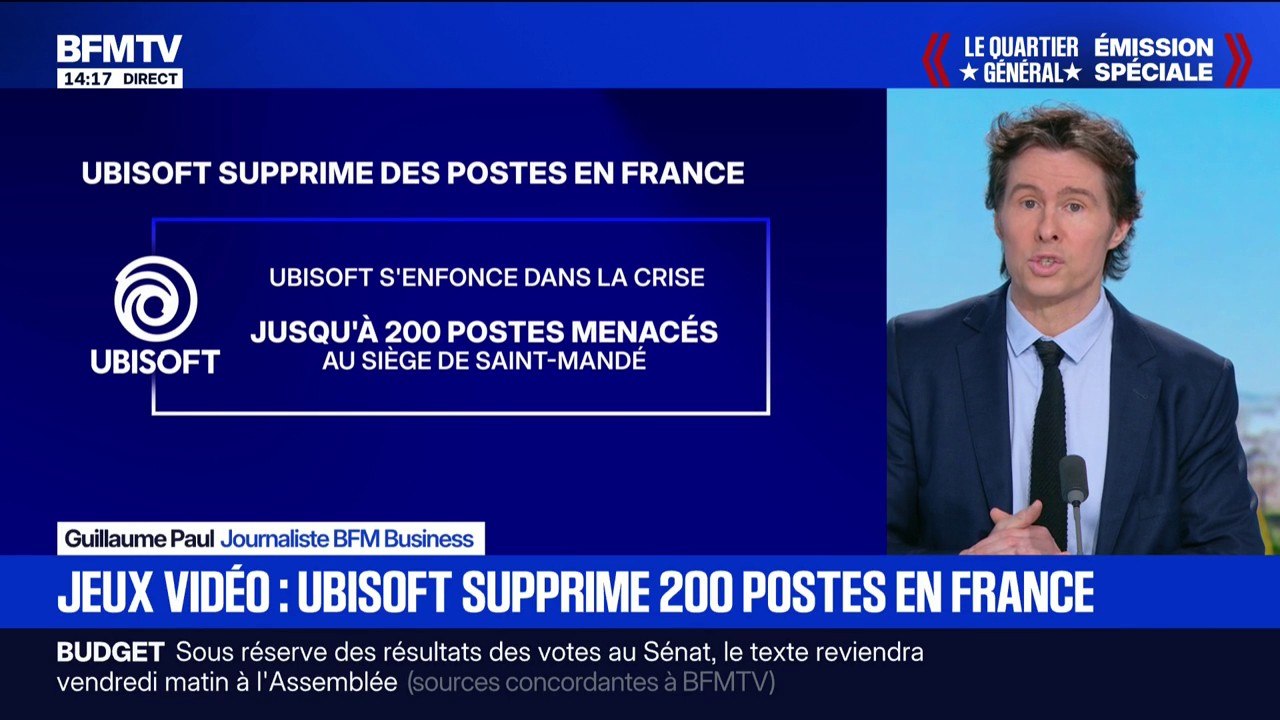 Ubisoft annonce un plan de départs volontaires: 200 postes concernés sur 1.100 au siège français