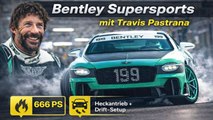 Travis Pastrana jagt Bentley Supersports durch Fabrikgelände