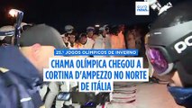 Chama Olímpica dos Jogos Olímpicos de Inverno chega a Cortina