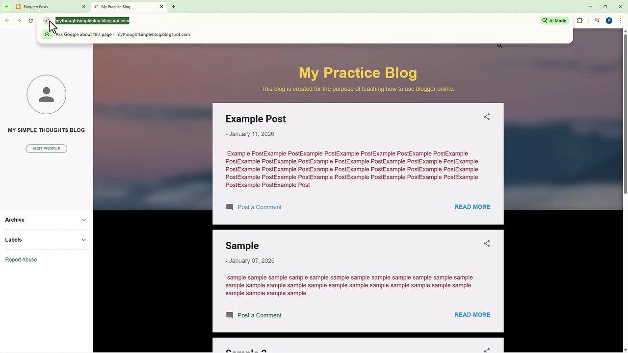 Blogger 34 Publication URL and Security Settings