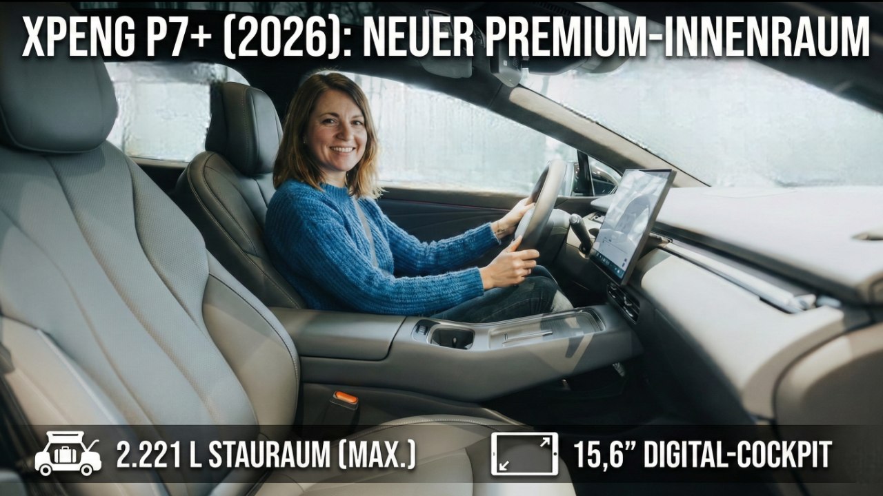 Xpeng P7+ (2026): So hochwertig ist das Cockpit wirklich