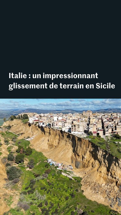 Italie : un impressionnant glissement de terrain en Sicile