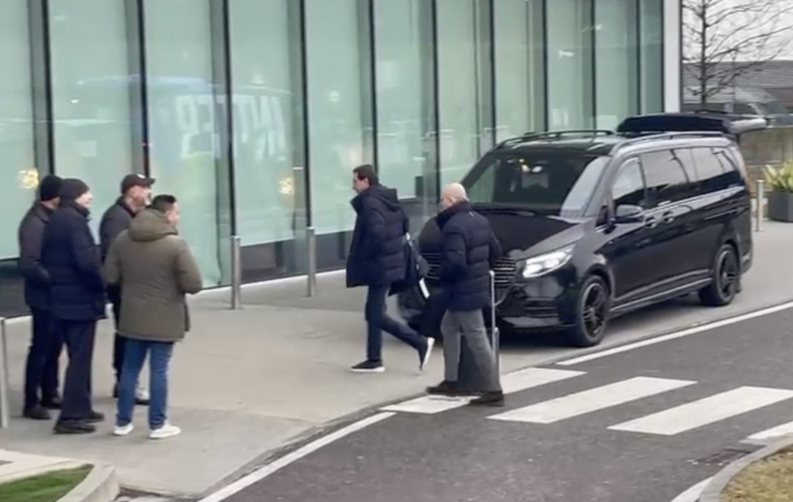 VIDEO FCIN1908 / Inter in partenza per Dortmund. Presenti anche i ds Ausilio e Baccin