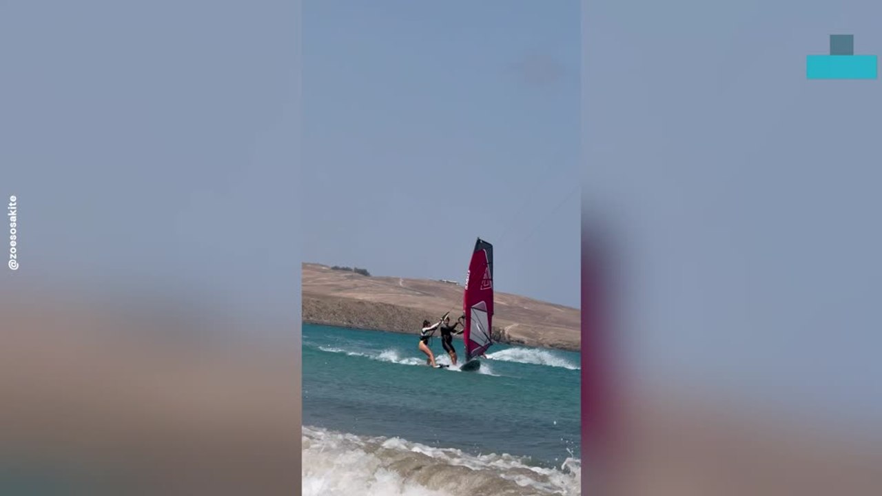 Kitesurfer and Windsurfer Collide and Spark a Story