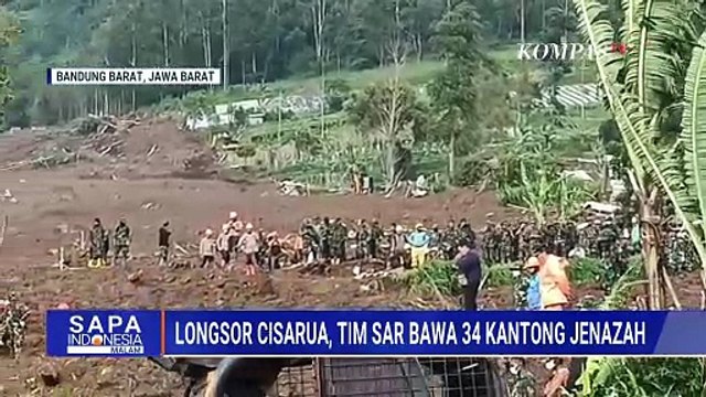 Tim SAR Fokuskan Pencarian Korban Longsor Cisarua di 2 Titik, 34 Jenazah Ditemukan | SAPA MALAM