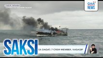 Yate, nasunog sa dagat; 7 crew member, nasagip | Saksi