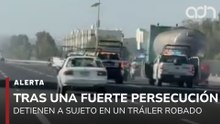 🚨¡Última Hora! Persecución en la México-Pachuca, detienen a sujeto en tráiler robado