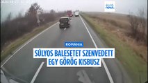 Súlyos balesetet szenvedett egy görög kisbusz Romániában