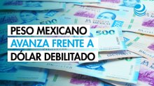 Peso mexicano avanza frente a un dólar debilitado; cotiza en 17.30 unidades